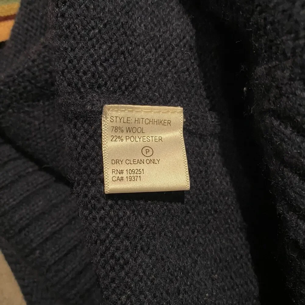 Trovata Wool Blend Navy Blue V-Neck Cardigan Sweater Women's Size Medium